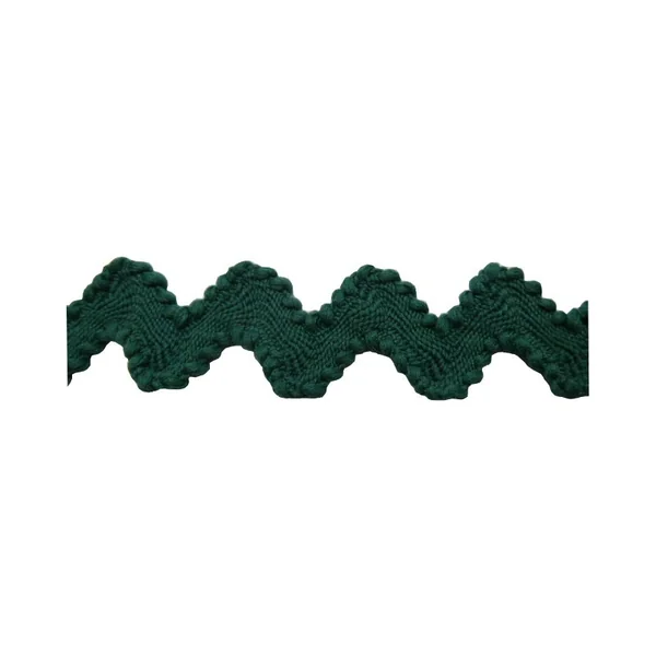 Zig Zag Verde botella: Cinta Decorativa Ondulada